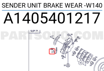 MERCEDES A1405401217 SENDER UNIT BRAKE WEAR -W140