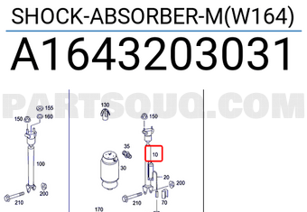 MERCEDES A1643203031 SHOCK-ABSORBER-M(W164)