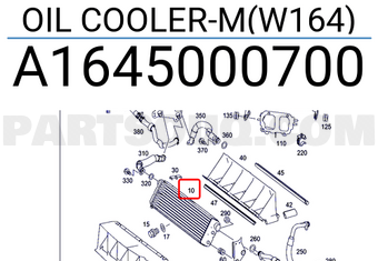 MERCEDES A1645000700 OIL COOLER-M(W164)