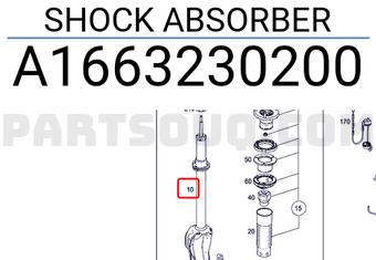MERCEDES A1663230200 SHOCK ABSORBER