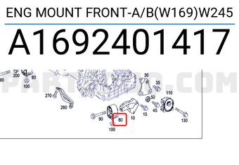 MERCEDES A1692401417 ENG MOUNT FRONT-A/B(W169)W245