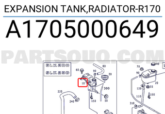 MERCEDES A1705000649 EXPANSION TANK,RADIATOR-R170