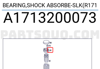 MERCEDES A1713200073 BEARING,SHOCK ABSORBE-SLK(R171