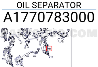 MERCEDES A1770783000 OIL SEPARATOR
