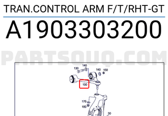 MERCEDES A1903303200 TRAN.CONTROL ARM F/T/RHT-GT