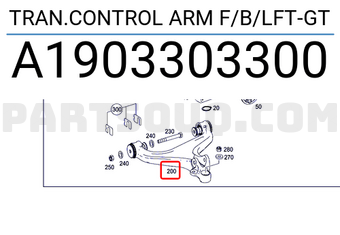 MERCEDES A1903303300 TRAN.CONTROL ARM F/B/LFT-GT