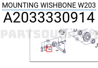 MERCEDES A2033330914 MOUNTING WISHBONE W203