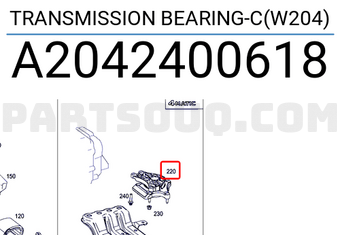 MERCEDES A2042400618 TRANSMISSION BEARING-C(W204)