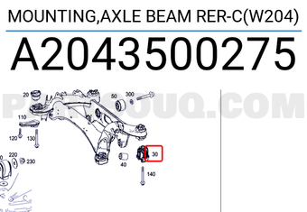 MERCEDES A2043500275 MOUNTING,AXLE BEAM RER-C(W204)