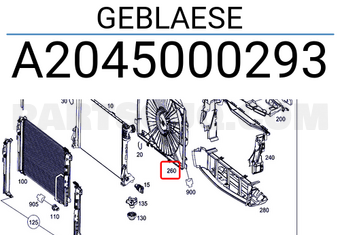 MERCEDES A2045000293 GEBLAESE