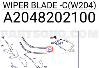 MERCEDES A2048202100 WIPER BLADE -C(W204)