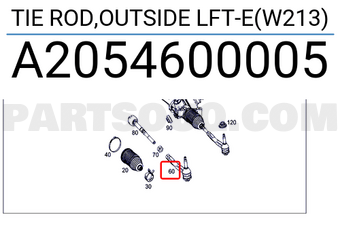MERCEDES A2054600005 TIE ROD,OUTSIDE LFT-E(W213)