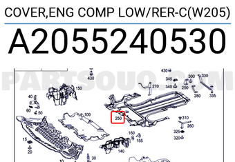 MERCEDES A2055240530 COVER,ENG COMP LOW/RER-C(W205)