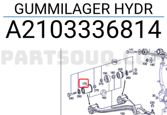 MERCEDES A2103336814 GUMMILAGER HYDR
