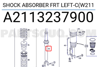 MERCEDES A2113237900 SHOCK ABSORBER FRT LEFT-C(W211