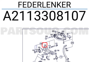 MERCEDES A2113308107 SPRING CONTROL ARM F/L-E(W211)