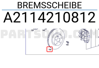 MERCEDES A2114210812 BREMSSCHEIBE