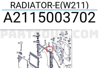 MERCEDES A2115003702 RADIATOR-E(W211)