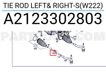 MERCEDES A2123302803 TIE ROD LEFT& RIGHT-S(W222)