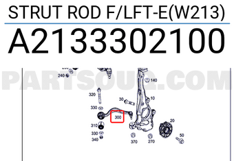 MERCEDES A2133302100 STRUT ROD F/LFT-E(W213)