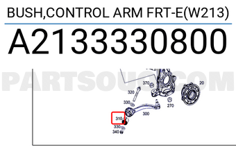 MERCEDES A2133330800 BUSH,CONTROL ARM FRT-E(W213)