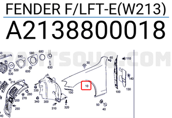MERCEDES A2138800018 FENDER F/LFT-E(W213)