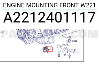 MERCEDES A2212401117 ENGINE MOUNTING FRONT W221