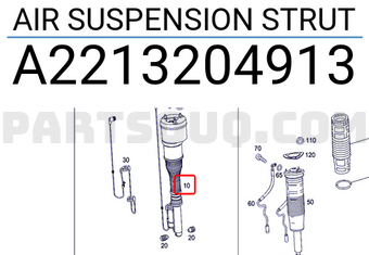MERCEDES A2213204913 AIR SUSPENSION STRUT
