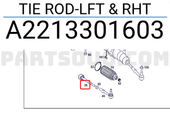 MERCEDES A2213301603 TIE ROD-LFT & RHT