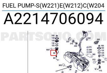 MERCEDES A2214706094 FUEL PUMP-S(W221)E(W212)C(W204