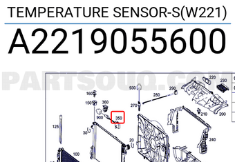 MERCEDES A2219055600 TEMPERATURE SENSOR-S(W221)