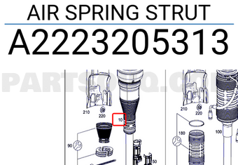 MERCEDES A2223205313 AIR SPRING STRUT