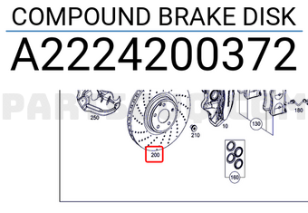 MERCEDES A2224200372 COMPOUND BRAKE DISK