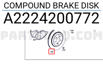 MERCEDES A2224200772 COMPOUND BRAKE DISK