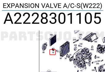 MERCEDES A2228301105 EXPANSION VALVE A/C-S(W222)