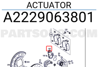 MERCEDES A2229063801 ACTUATOR