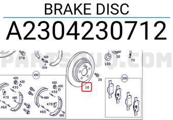 MERCEDES A2304230712 BRAKE DISC