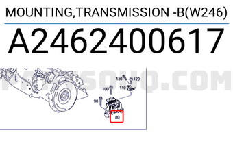 MERCEDES A2462400617 MOUNTING,TRANSMISSION -B(W246)