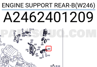 MERCEDES A2462401209 ENGINE SUPPORT REAR-B(W246)