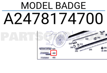 MERCEDES A2478174700 MODEL BADGE