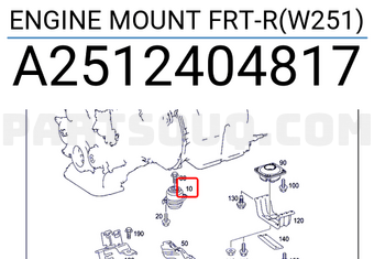MERCEDES A2512404817 ENGINE MOUNT FRT-R(W251)