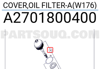 MERCEDES A2701800400 COVER,OIL FILTER-A(W176)
