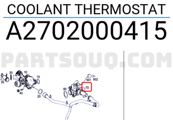 MERCEDES A2702000415 COOLANT THERMOSTAT