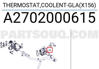 MERCEDES A2702000615 THERMOSTAT,COOLENT-GLA(X156)