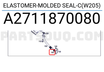 MERCEDES A2711870080 ELASTOMER-MOLDED SEAL-C(W205)