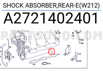 MERCEDES A2721402401 SHOCK ABSORBER,REAR-E(W212)