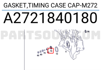 MERCEDES A2721840180 GASKET,TIMING CASE CAP-M272