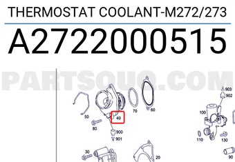 MERCEDES A2722000515 THERMOSTAT COOLANT-M272/273