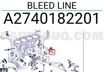 MERCEDES A2740182201 BLEED LINE