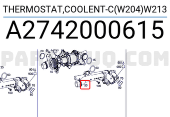 MERCEDES A2742000615 THERMOSTAT,COOLENT-C(W204)W213
